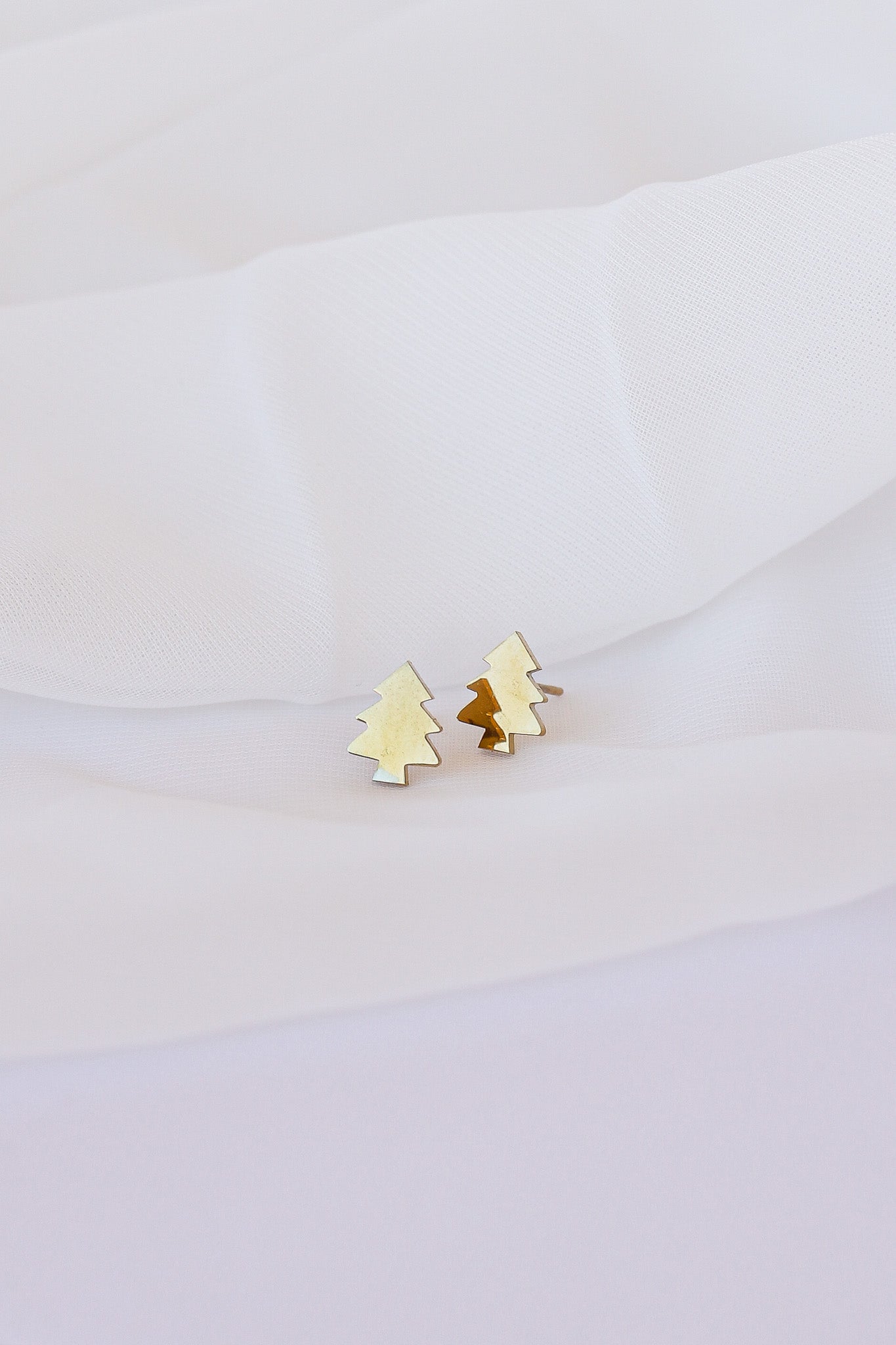 Christmas Tree 18k Gold Plated Stud Earrings