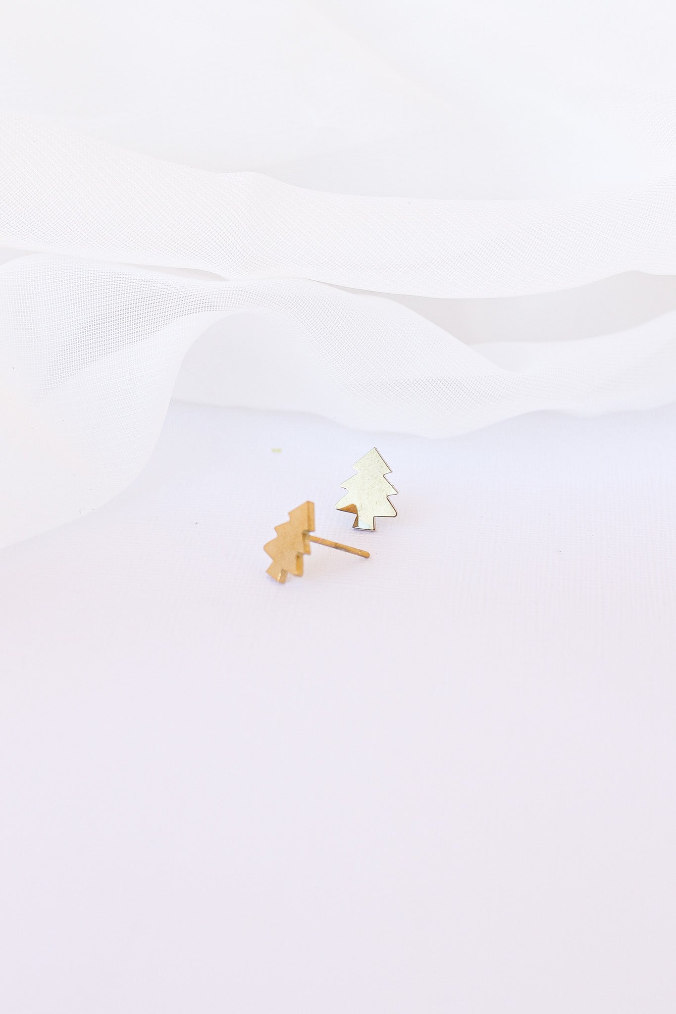 Christmas Tree 18k Gold Plated Stud Earrings