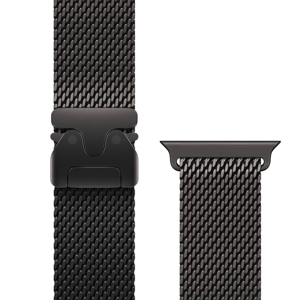 Magnetic Umbrella Buckle Milanese Stainless Steel Strap for Apple Watch