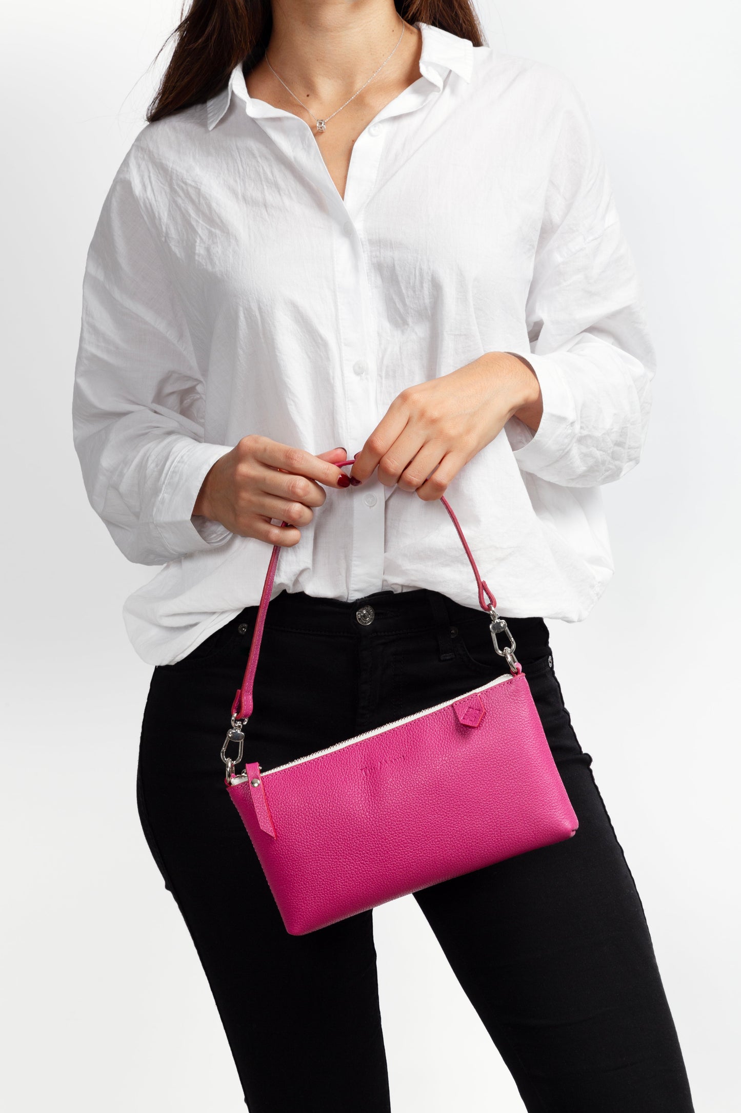 Convertible Leather Bag Clutch Shoulder Crossbody Elia