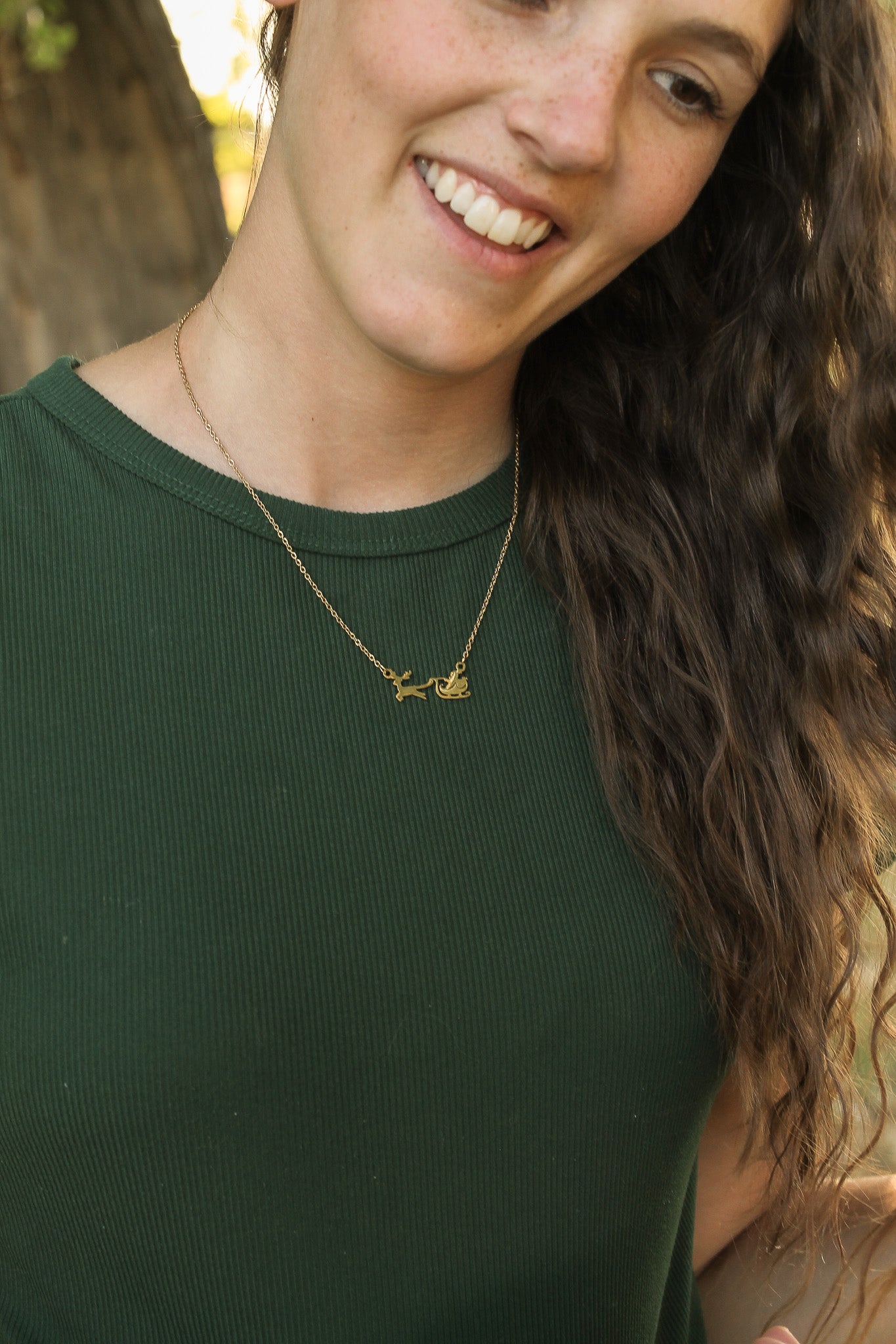 Santa's Sleigh Necklace