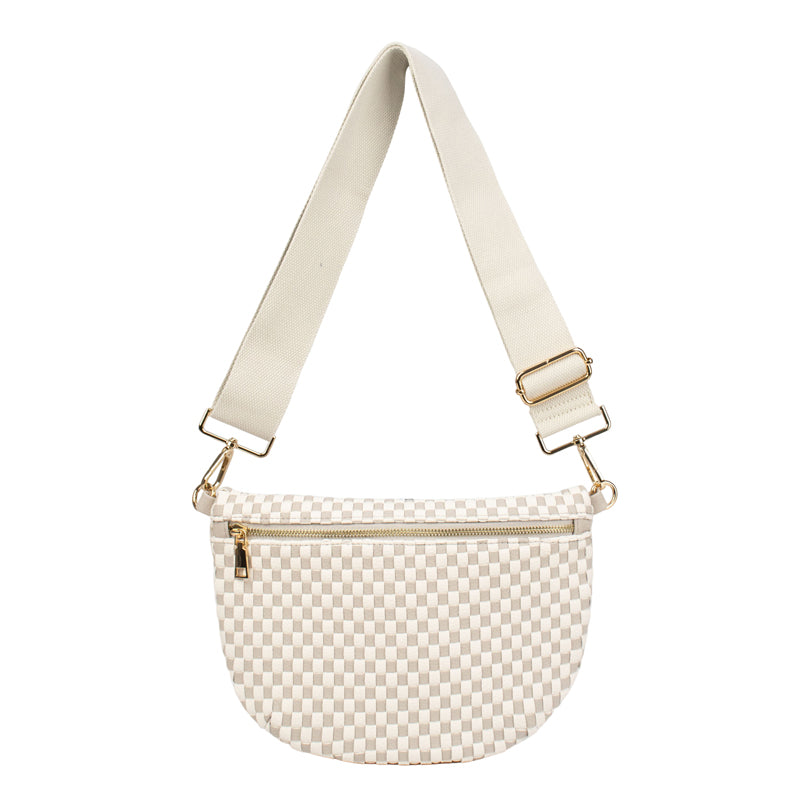 Woven Leather Adjustable Bum Bag The Fiona Babs+Birdie