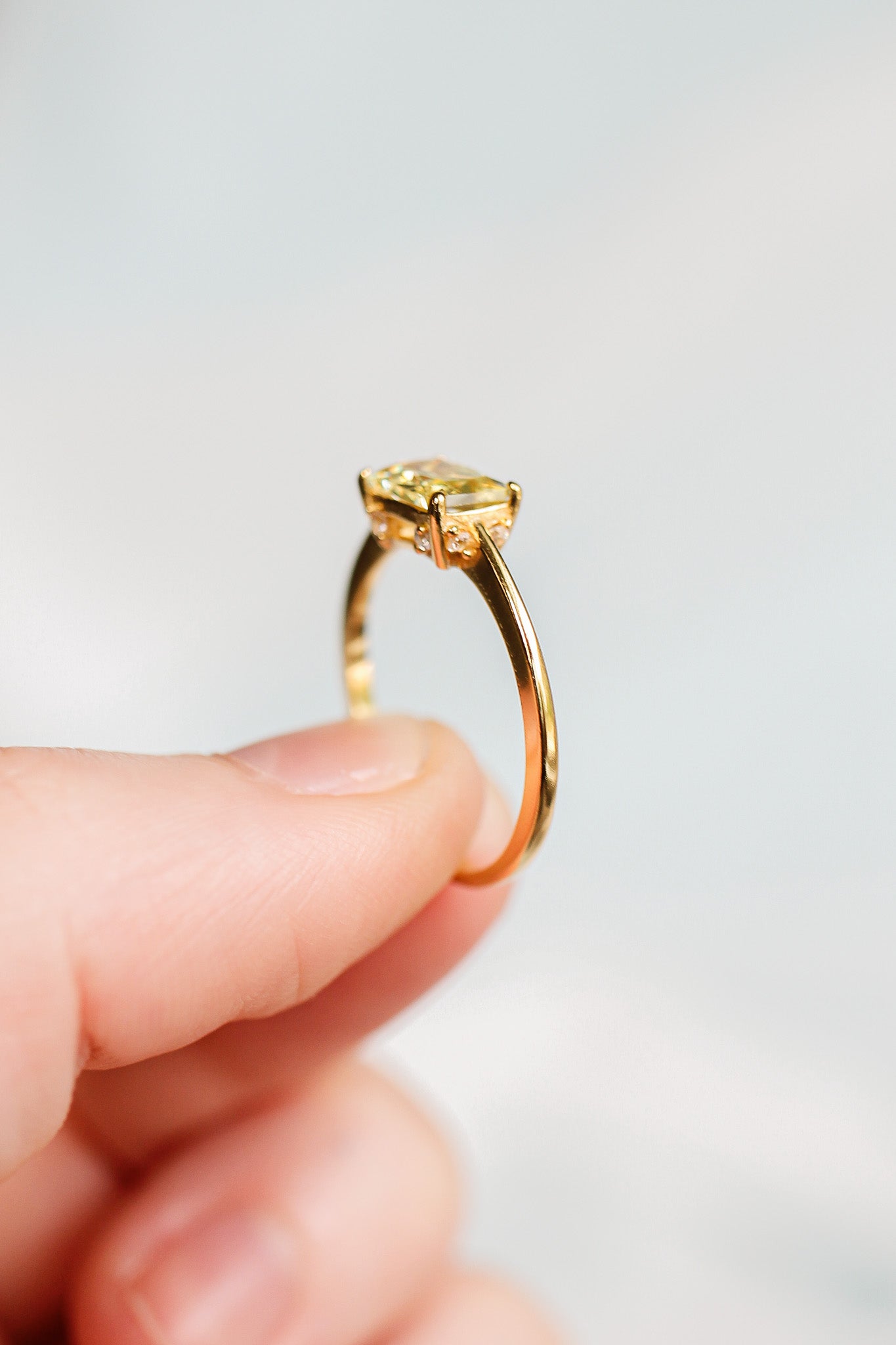 Citrine Gold Plated Ring Cindy Ring Rose & Clay
