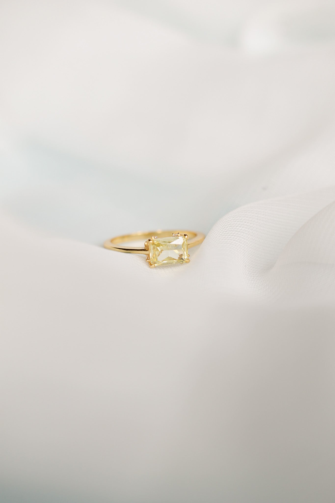 Citrine Gold Plated Ring Cindy Ring Rose & Clay