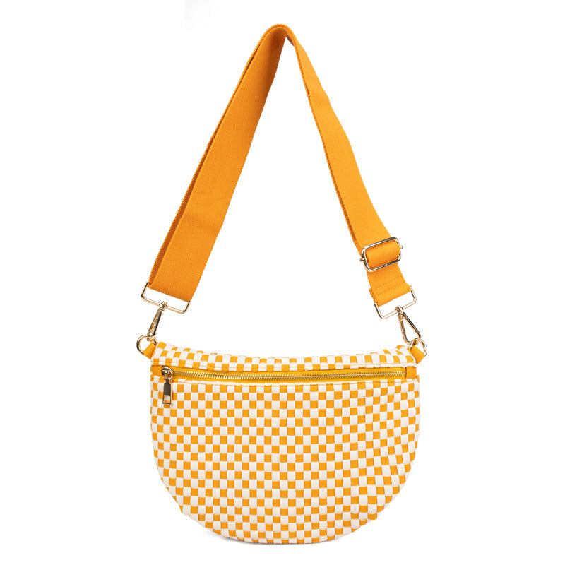 Woven Leather Adjustable Bum Bag The Fiona Babs+Birdie