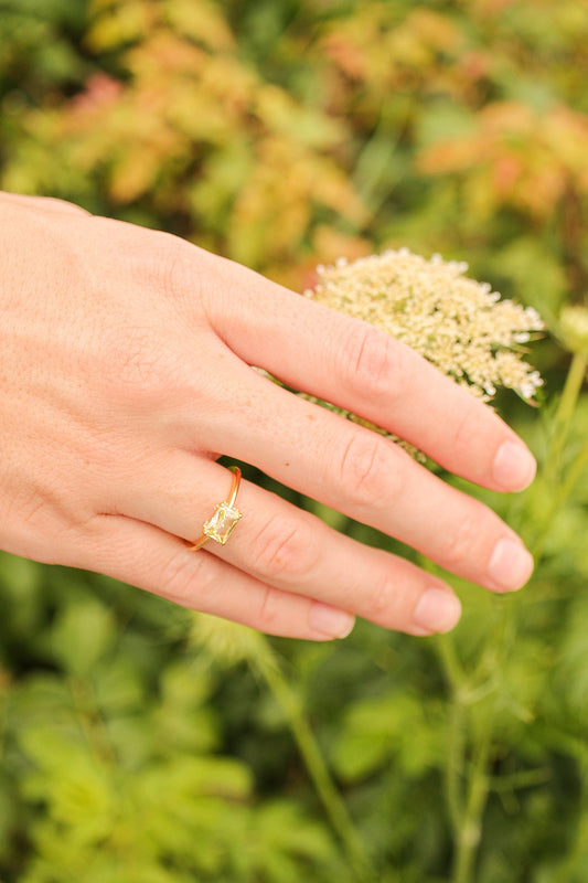 Citrine Gold Plated Ring Cindy Ring Rose & Clay