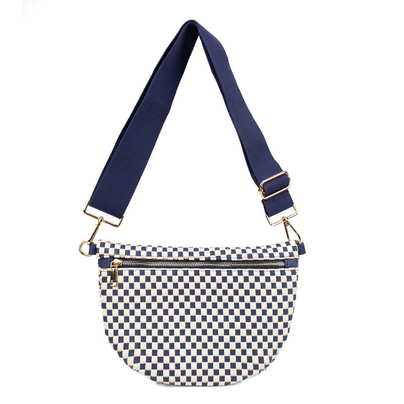 Woven Leather Adjustable Bum Bag The Fiona Babs+Birdie