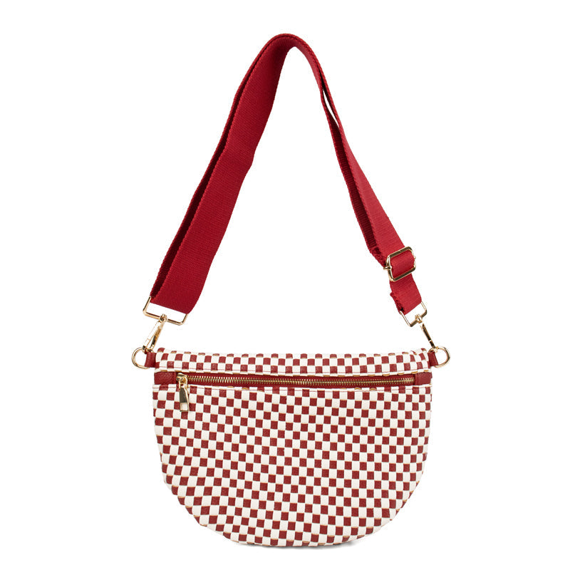 Woven Leather Adjustable Bum Bag The Fiona Babs+Birdie