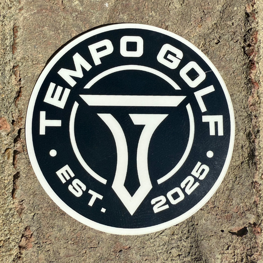 Tempo Logo Vinyl Sticker Durable Weather-Resistant Sticker Tempo Golf