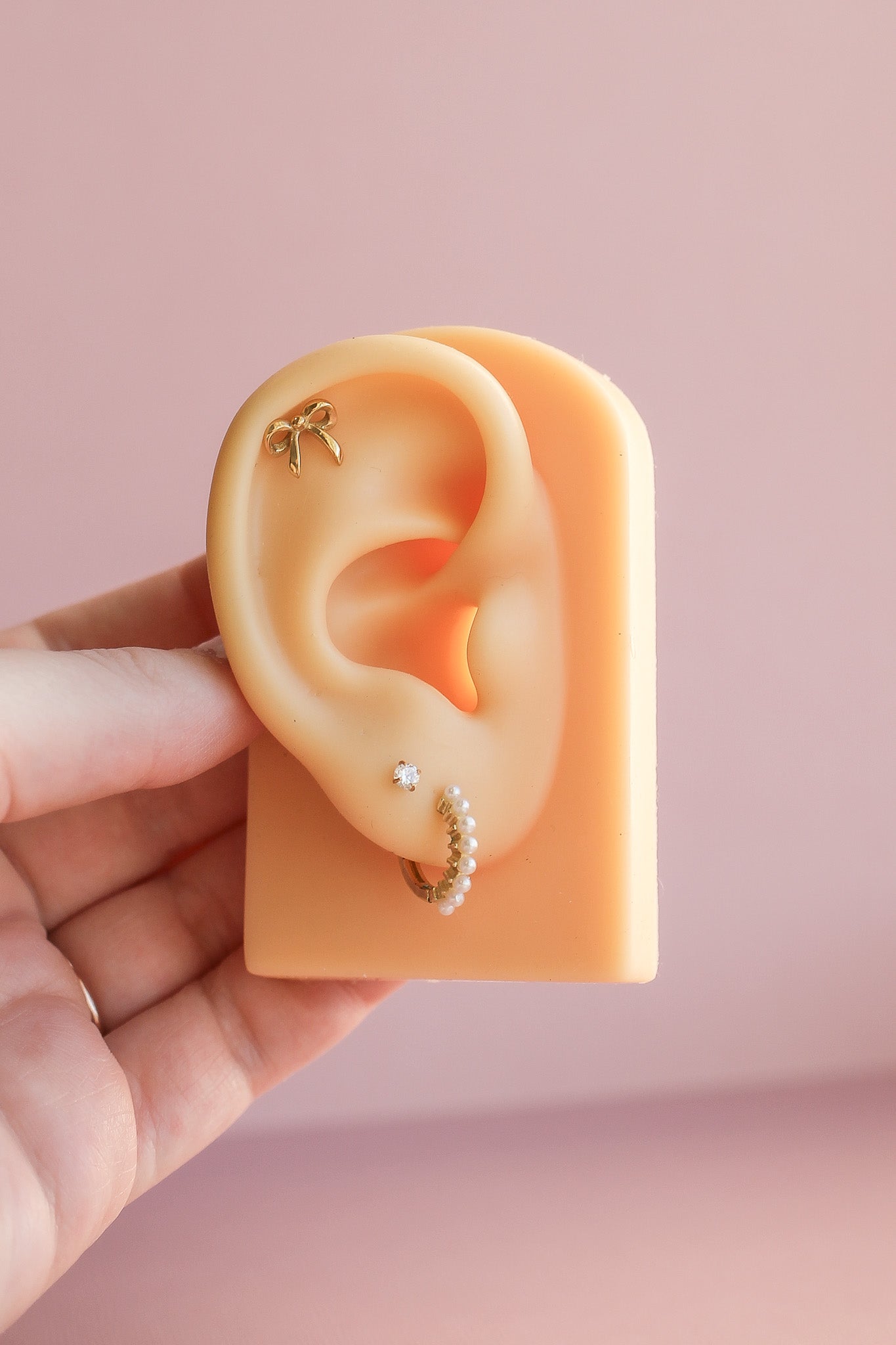 Bow 9mm Flat Back Stud Earrings
