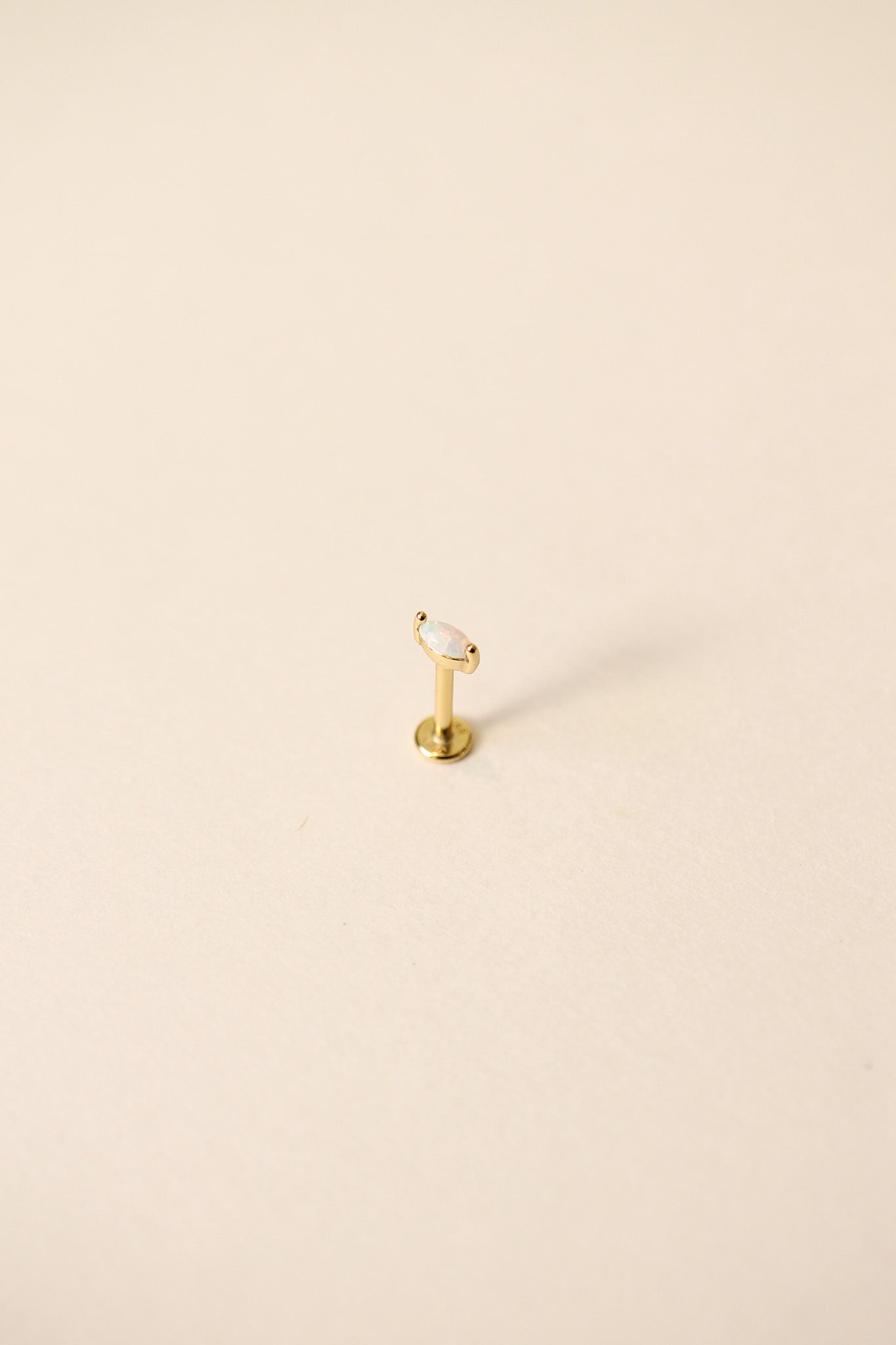 Opal Flat Back Stud 8mm Sterling Silver Eva