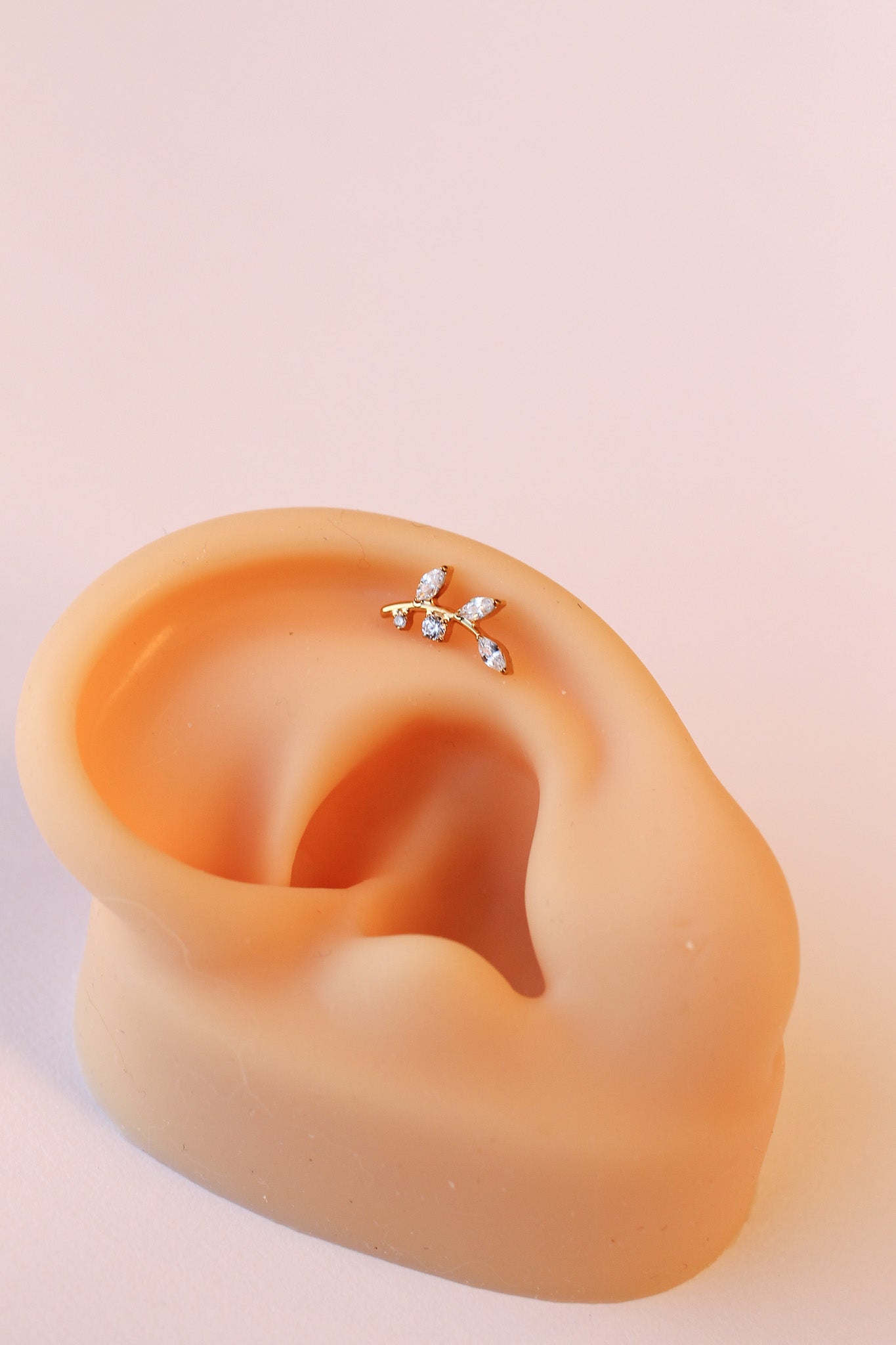 Eden Titanium Flat Back Stud Cubic Zirconia Earrings