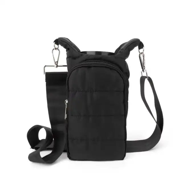 Water Tumbler Carrier Adjustable Strap Crossbody The Capri