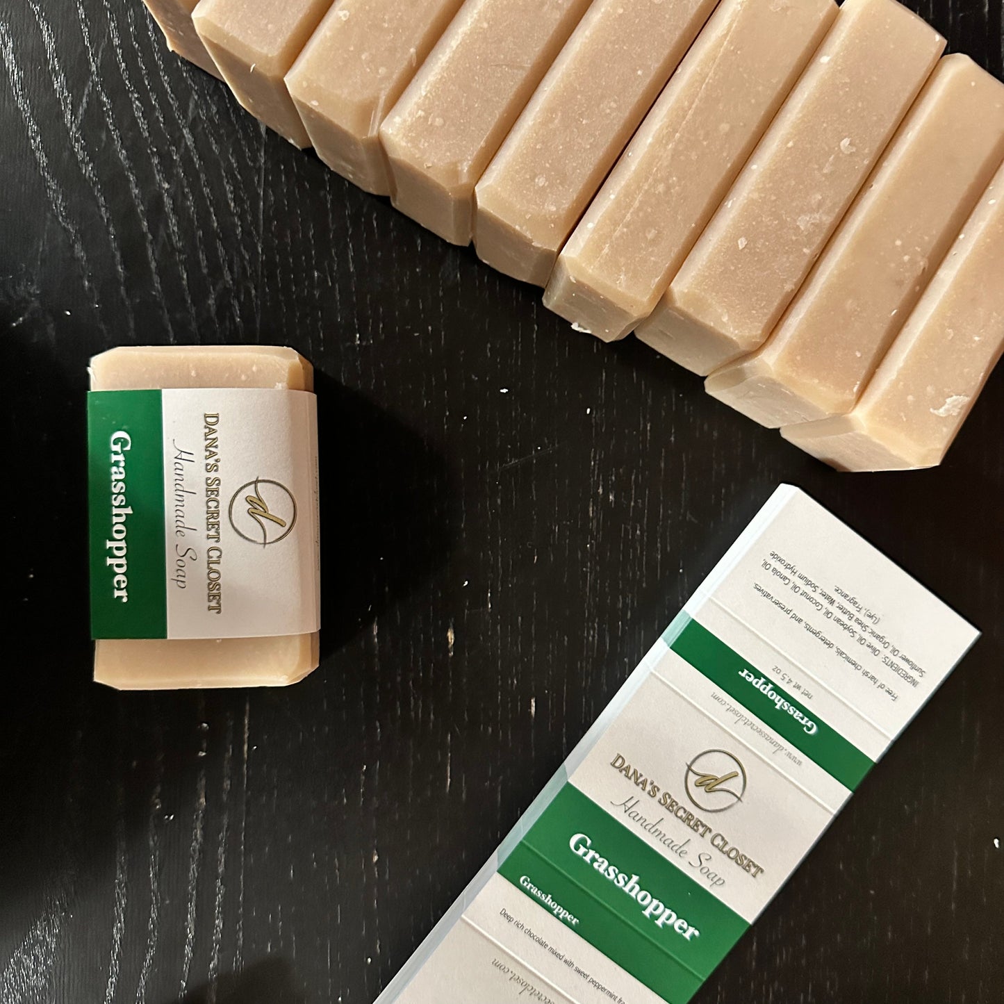 Grasshopper Soap Peppermint Fragrance Handmade Soap Dana's Secret Closet