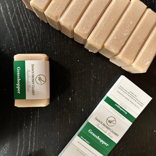 Grasshopper Soap Peppermint Fragrance Handmade Soap Dana's Secret Closet