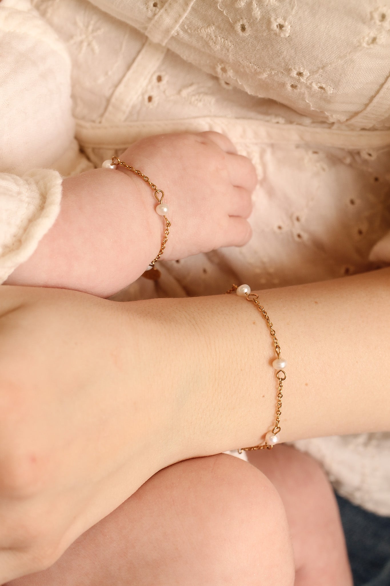 Freshwater Pearl Adjustable Baby & Child Bracelet Evelynn