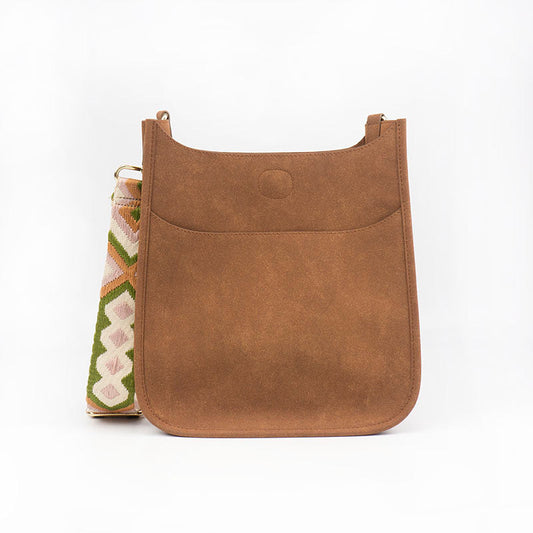 Vegan Suede Brown Crossbody Bag Babs+Birdie