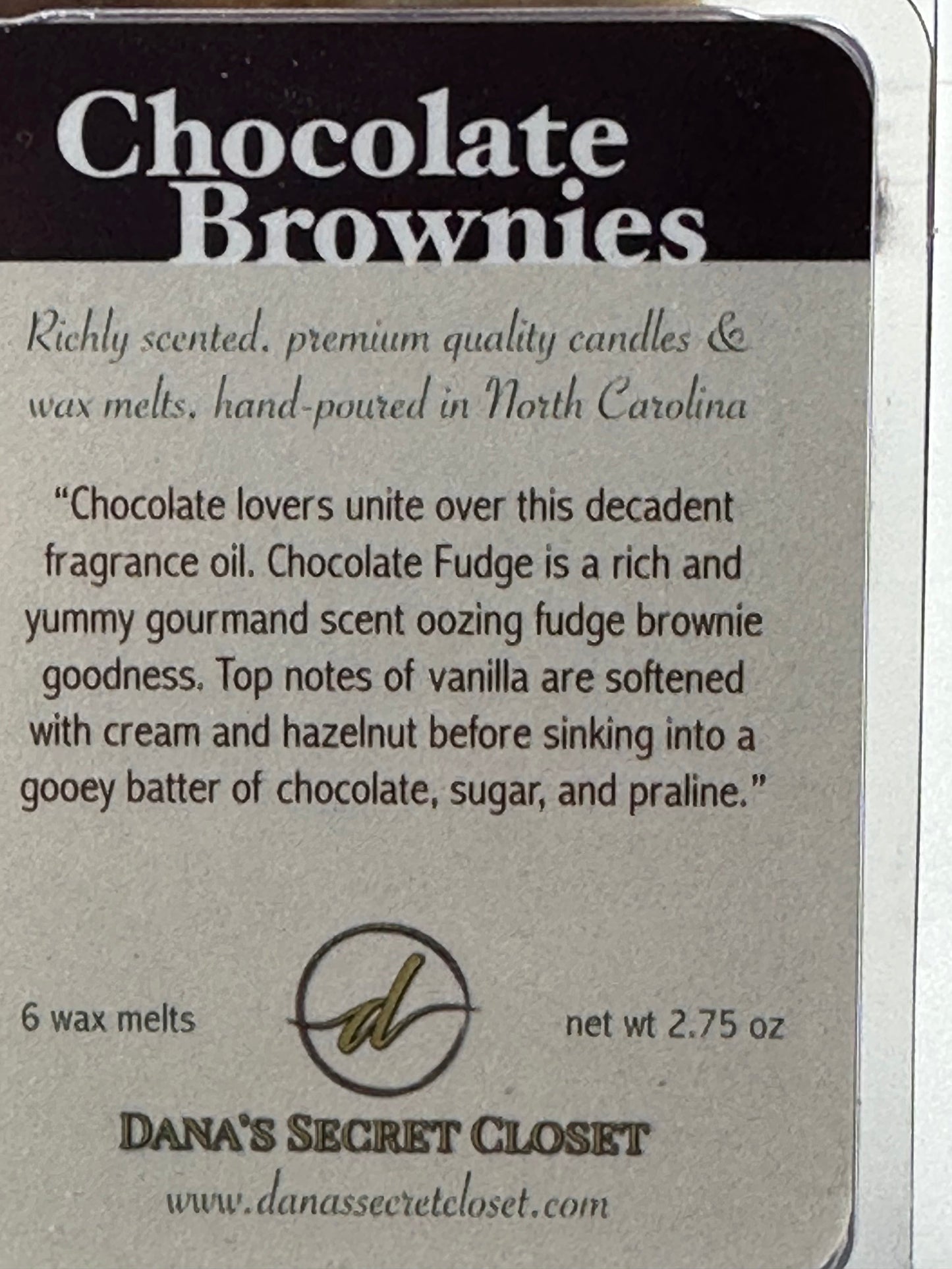 Chocolate Brownies Wax Melts Soy Wax Fragrance Cubes
