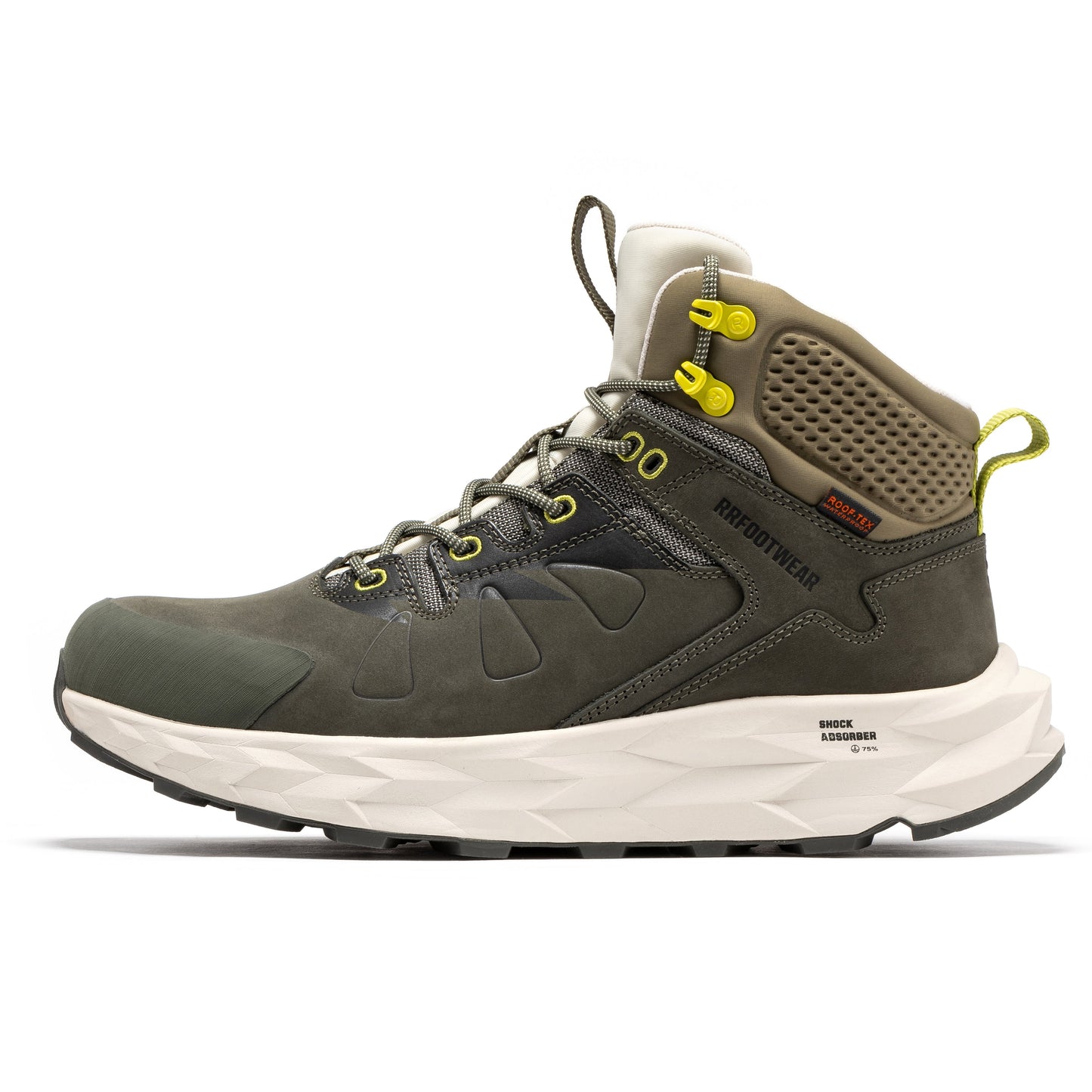 Farmington Green 6 Inch Waterproof Hiking Boots Vibram Outsole ROCKROOSTER