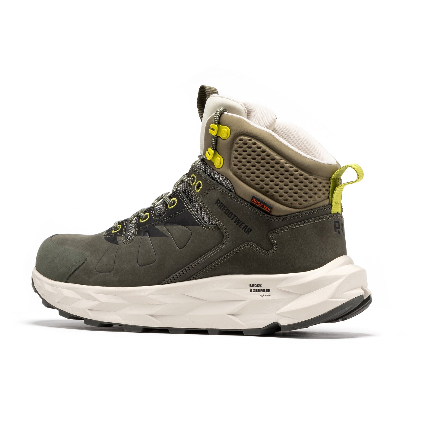 Farmington Green 6 Inch Waterproof Hiking Boots Vibram Outsole ROCKROOSTER