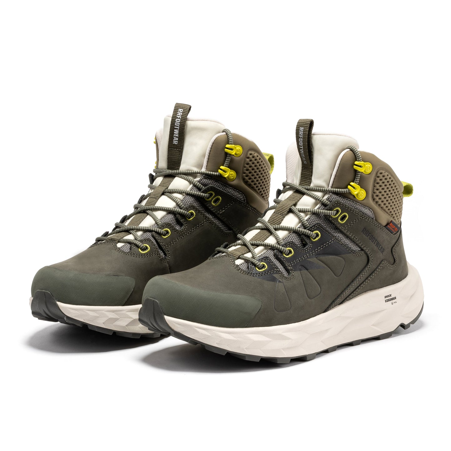 Farmington Green 6 Inch Waterproof Hiking Boots Vibram Outsole ROCKROOSTER