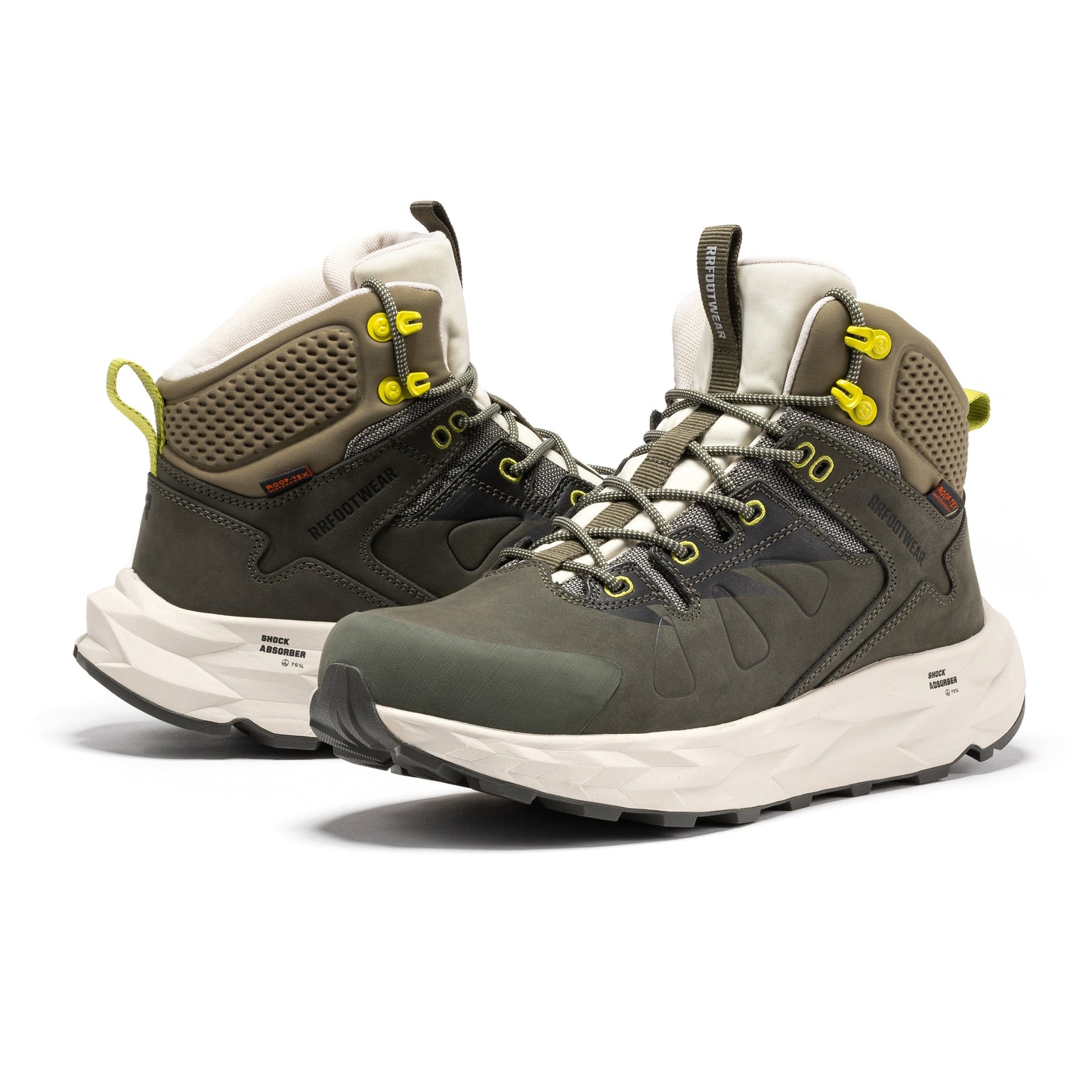 Farmington Green 6 Inch Waterproof Hiking Boots Vibram Outsole ROCKROOSTER