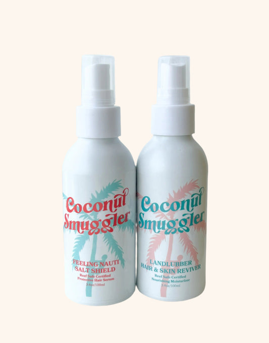 Pre-Ocean Protector and Post-Sun Reviver Hair and Skin Spray Duo