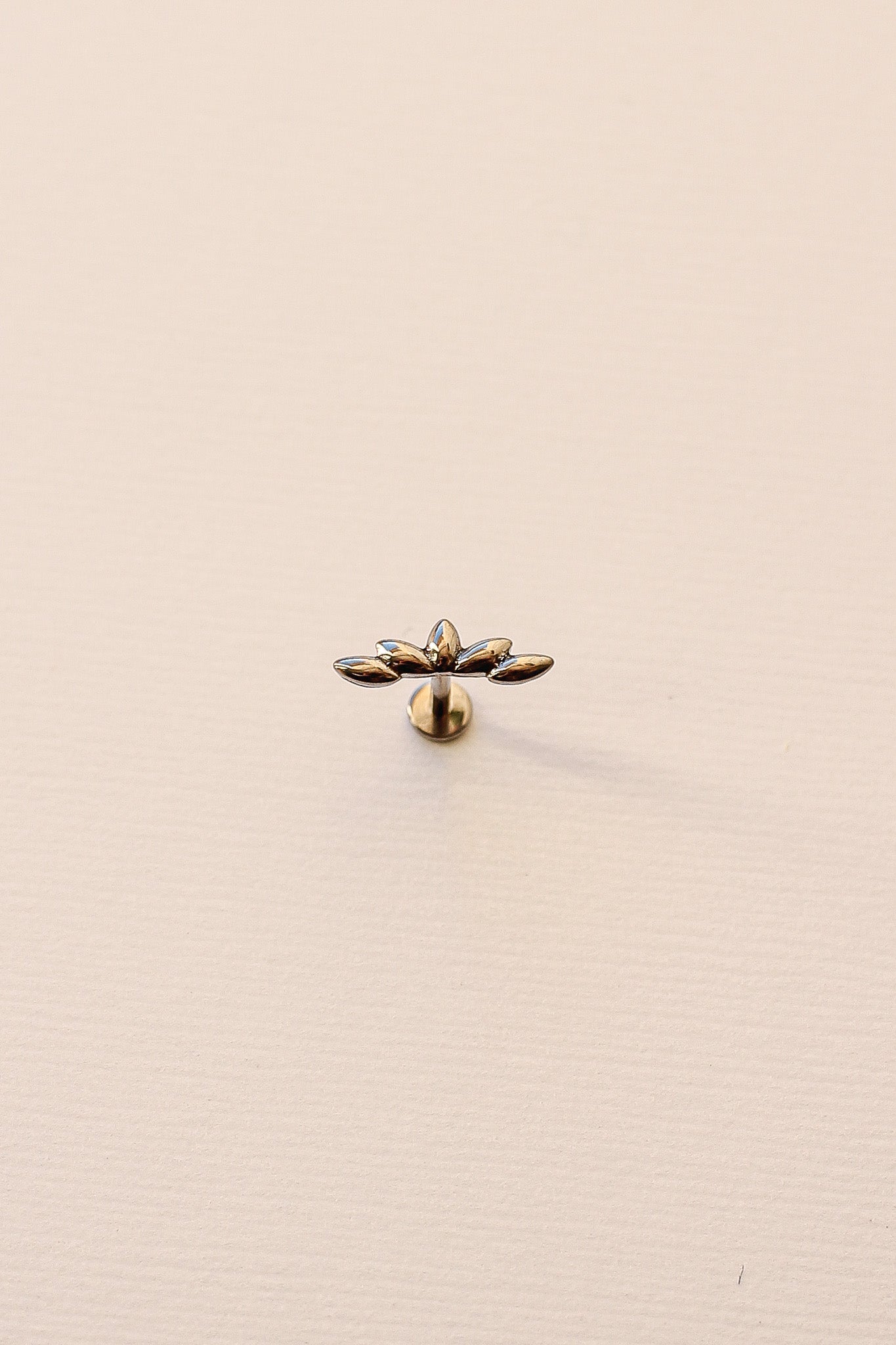 Camilla Titanium 18k Gold Plated Flat Back Stud Rose & Clay