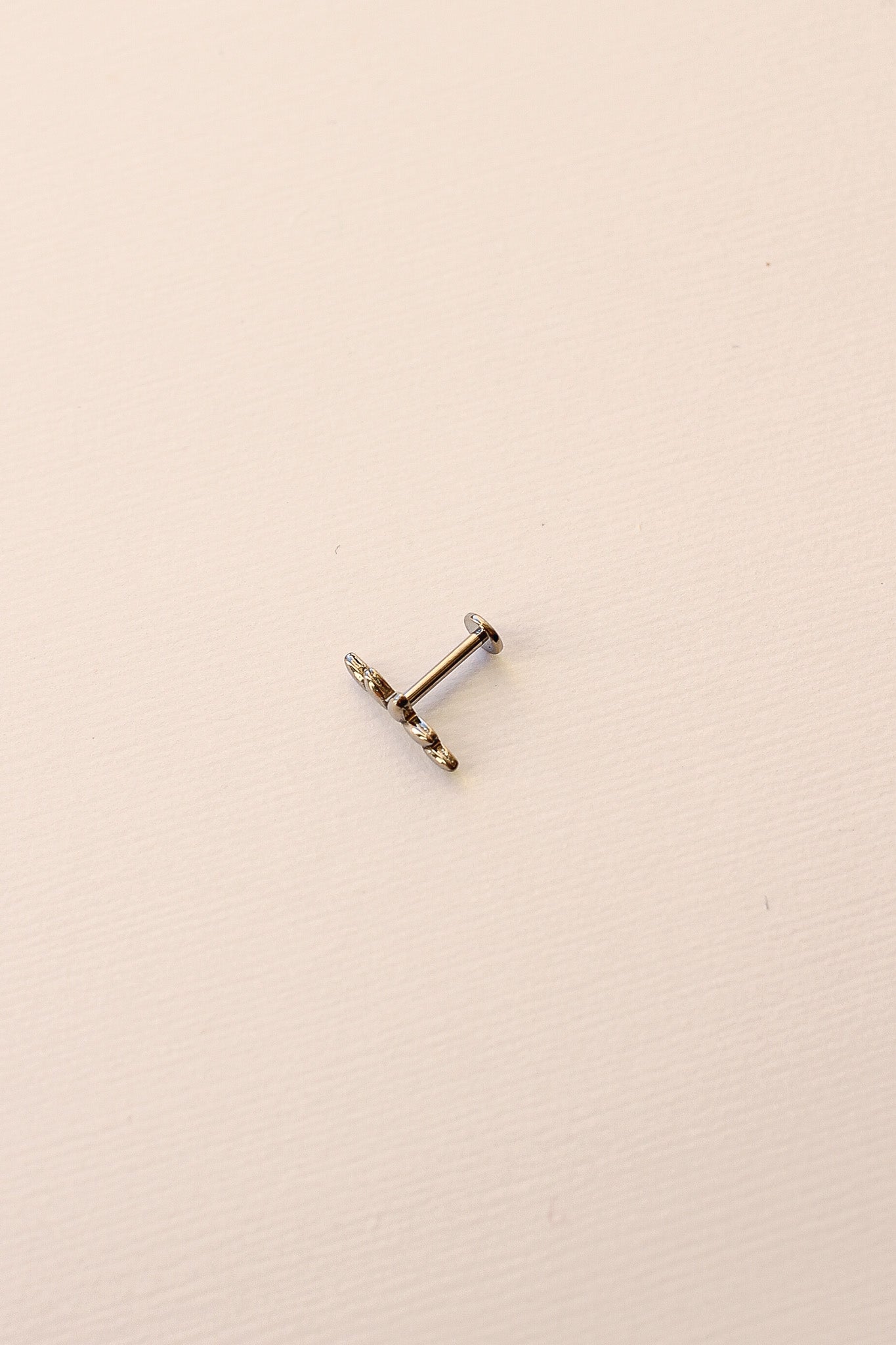 Camilla Titanium 18k Gold Plated Flat Back Stud Rose & Clay