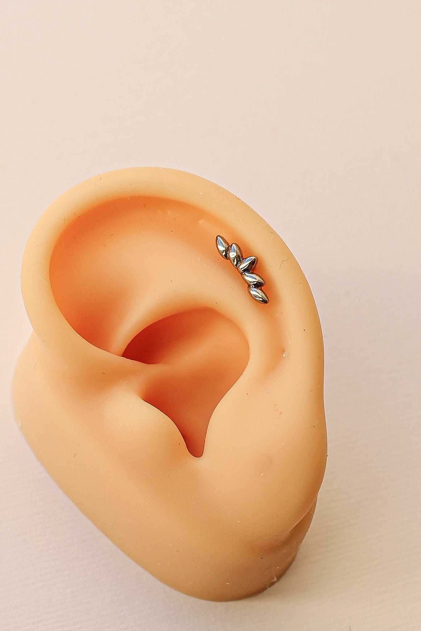 Camilla Titanium 18k Gold Plated Flat Back Stud Rose & Clay