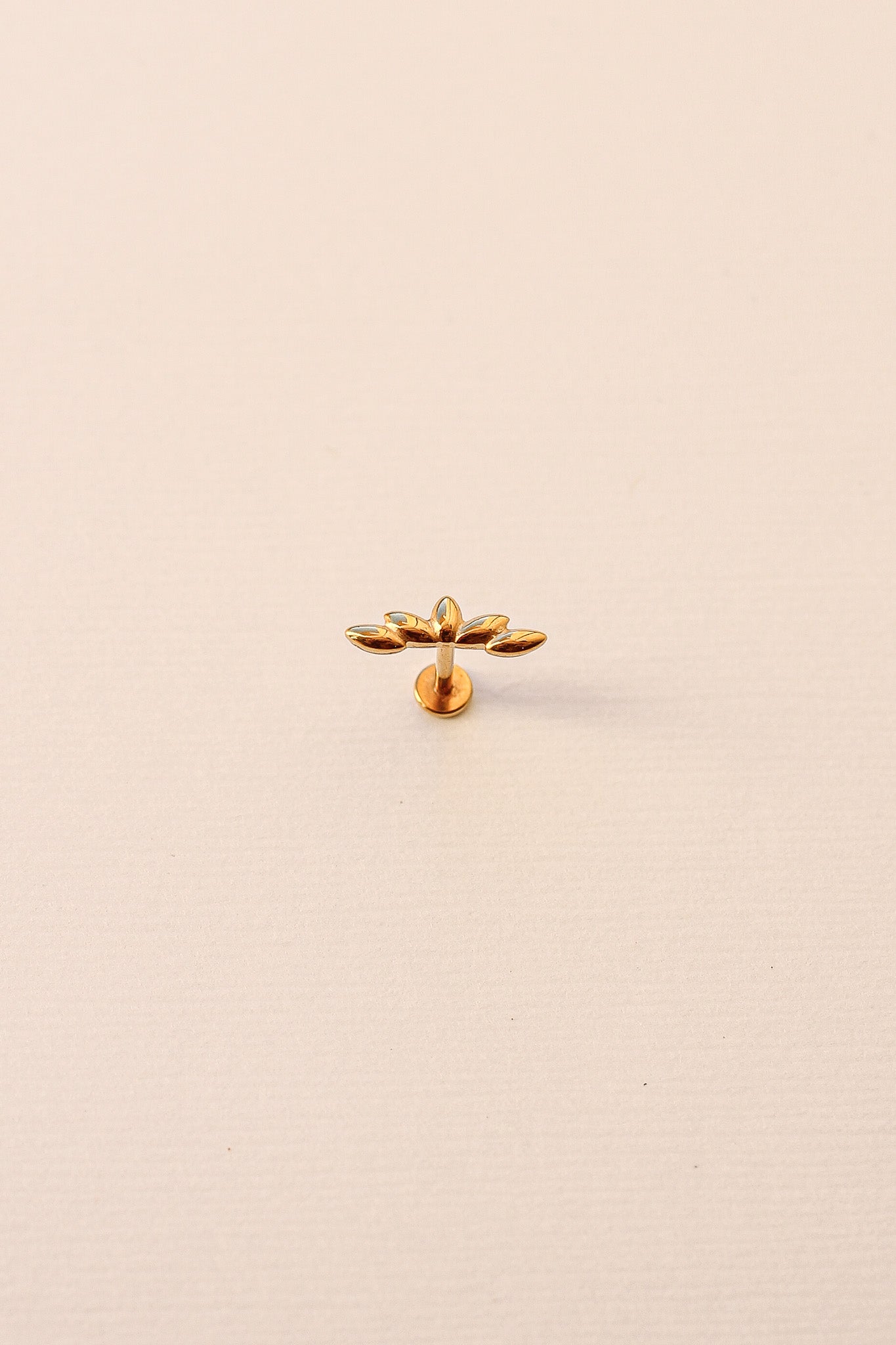 Camilla Titanium 18k Gold Plated Flat Back Stud Rose & Clay