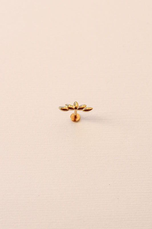Camilla Titanium 18k Gold Plated Flat Back Stud Rose & Clay