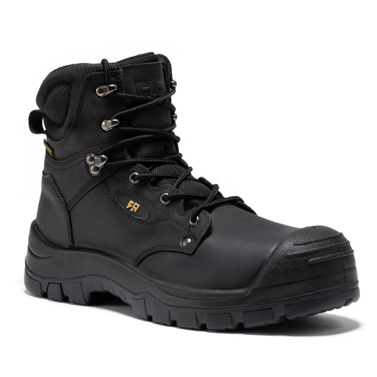 Woodland Black Waterproof Composite Toe 6 Inch Work Boots ROCKROOSTER