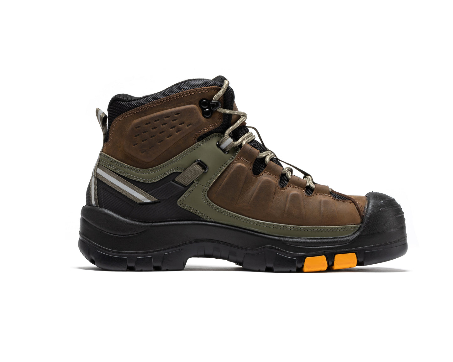 Woodland Brown Composite Toe Waterproof Leather Work Boots ROCKROOSTER