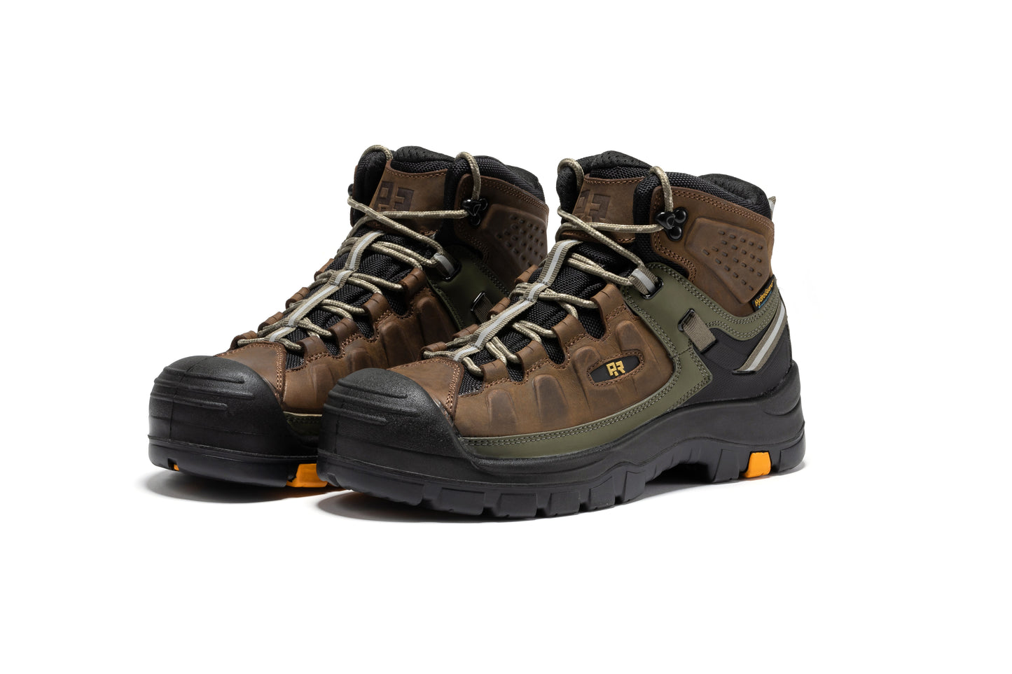 Woodland Brown Composite Toe Waterproof Leather Work Boots ROCKROOSTER