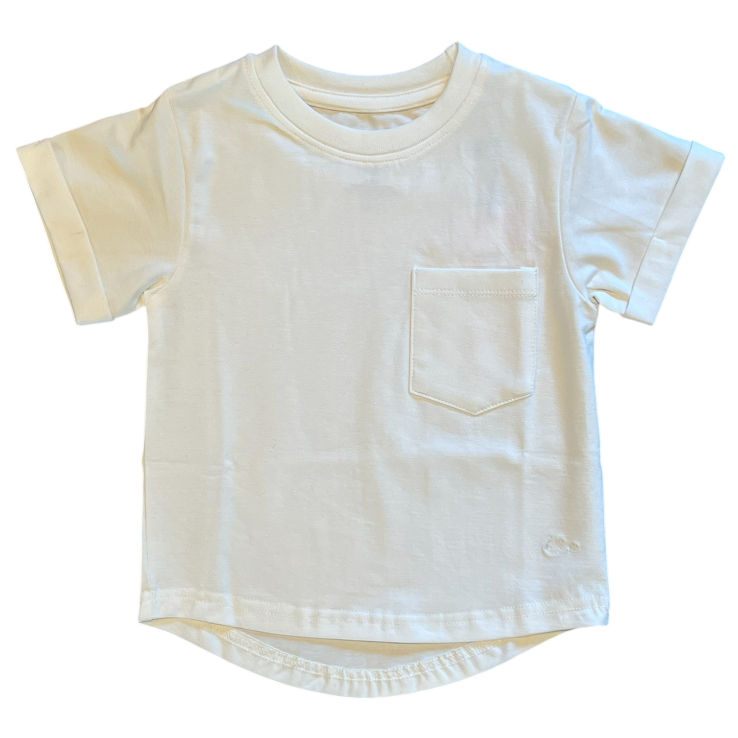 Ivory Boxy Fit Kids Tee Shirt