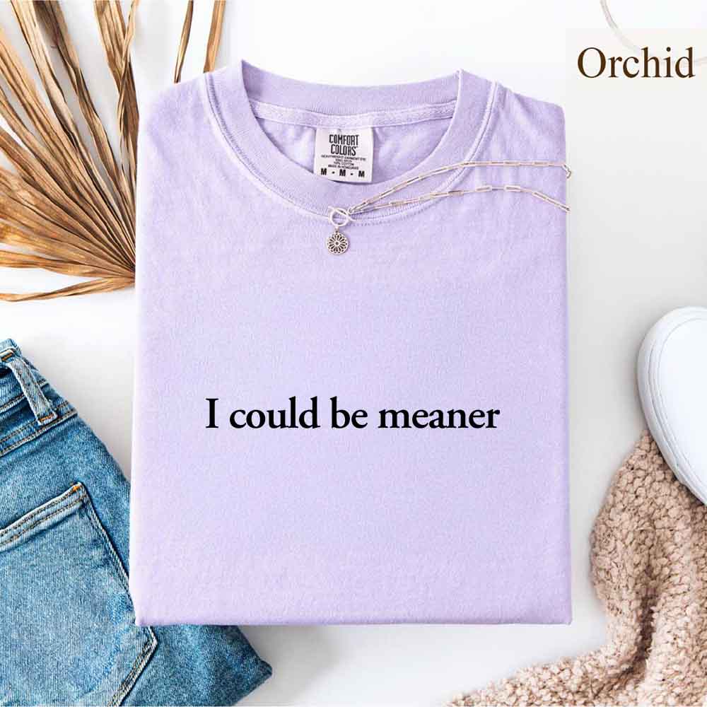 I Could Be Meaner Comfort Colors Shirt Adorb