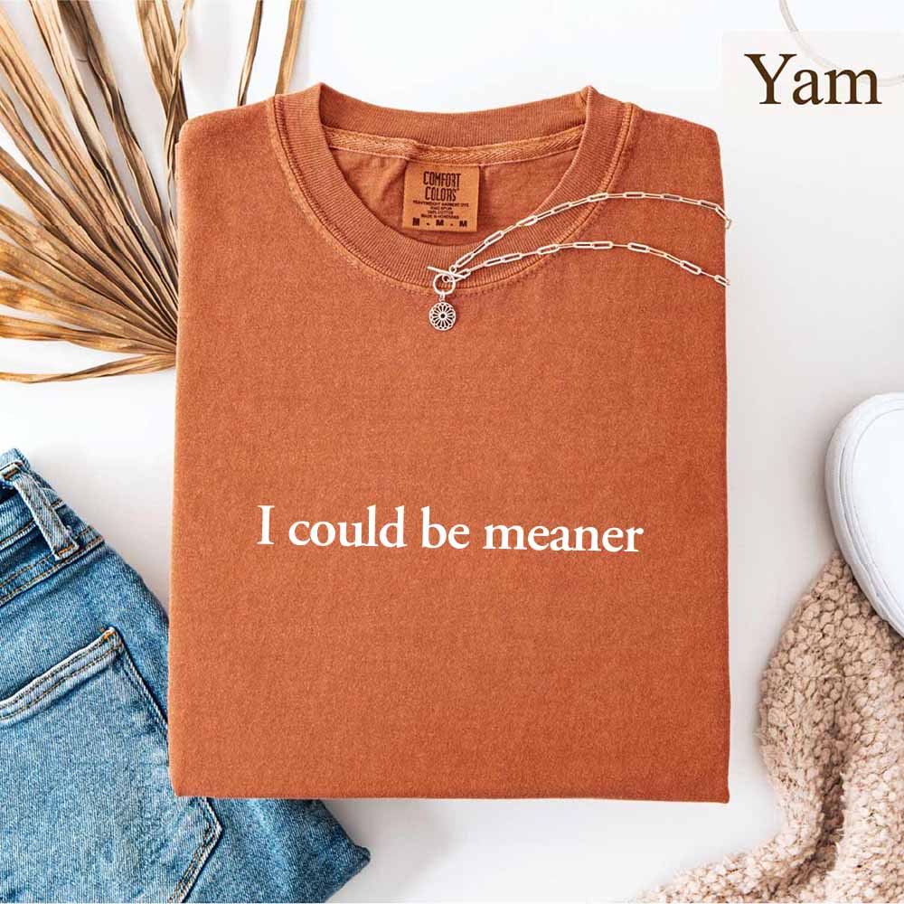 I Could Be Meaner Comfort Colors Shirt Adorb
