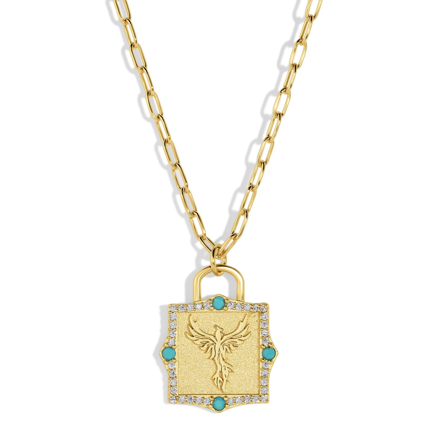 Phoenix Rising Necklace - Turquoise