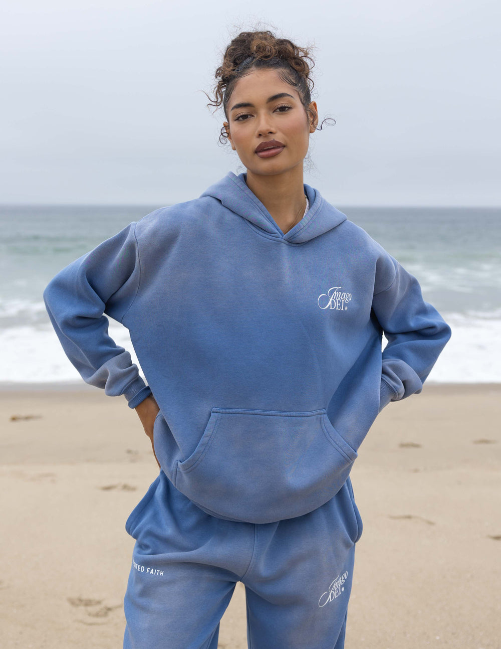Unisex Relaxed Indigo Hoodie Imago Dei