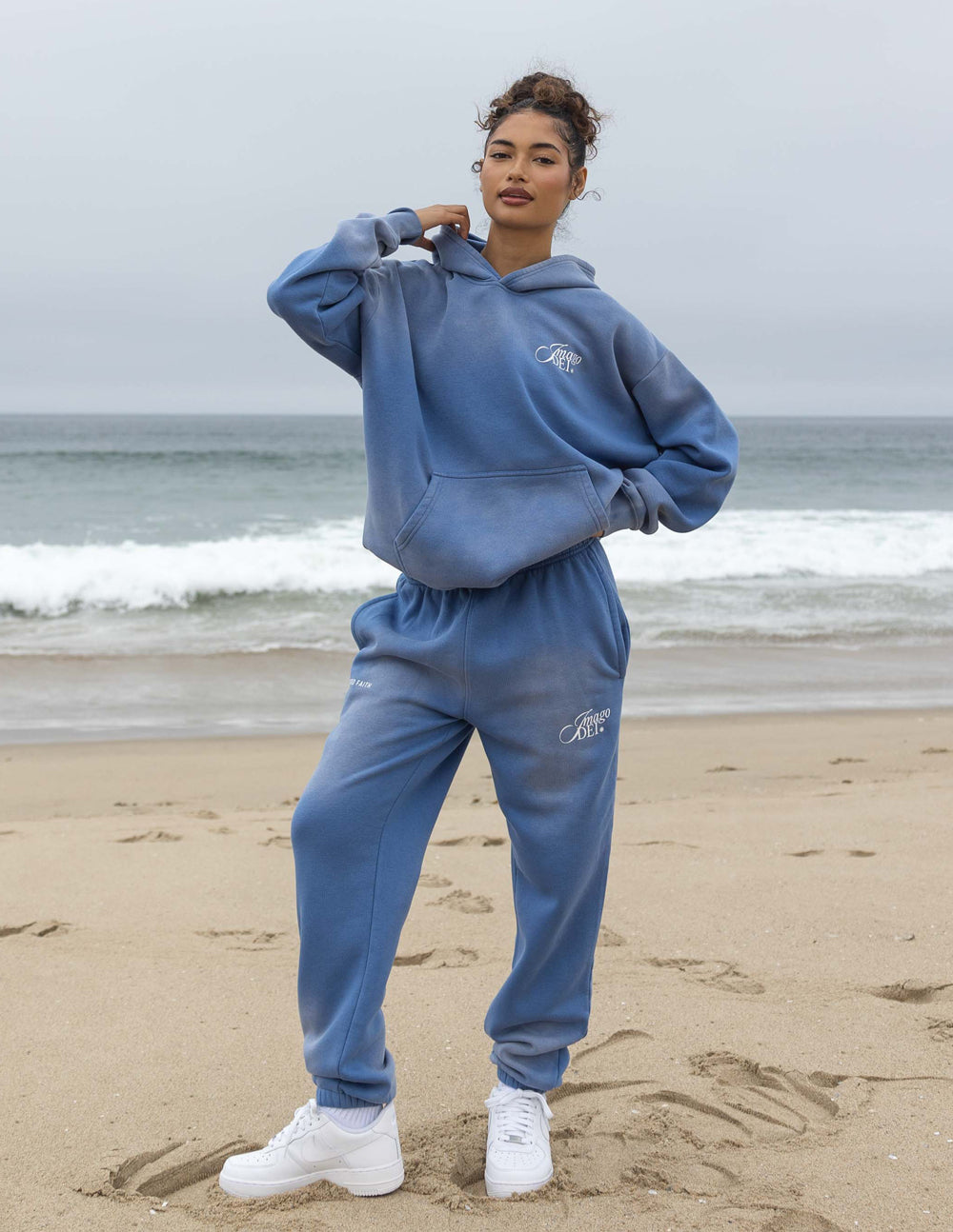 Unisex Relaxed Indigo Hoodie Imago Dei