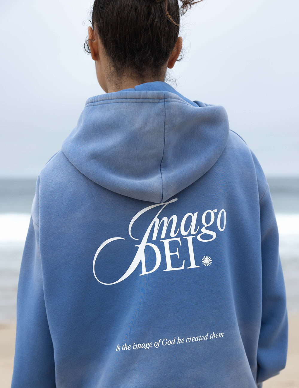Unisex Relaxed Indigo Hoodie Imago Dei