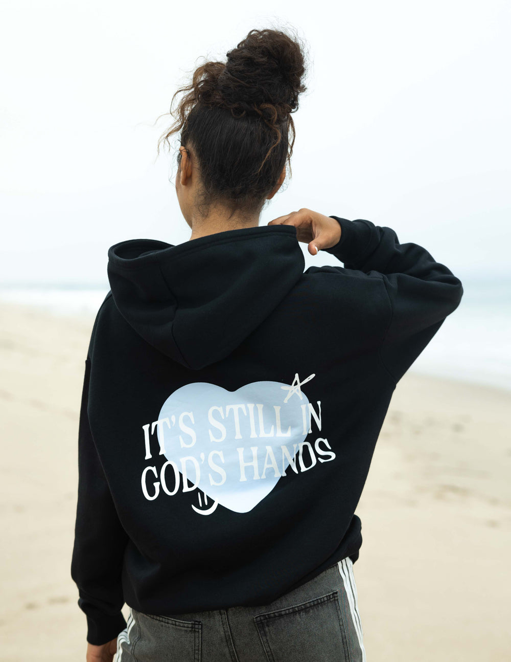In God's Hands Black Unisex Hoodie