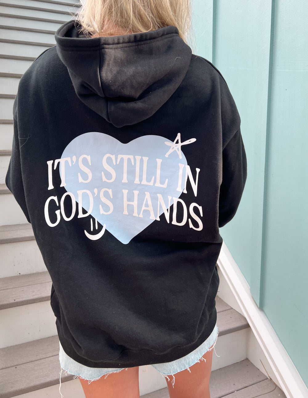 In God's Hands Black Unisex Hoodie