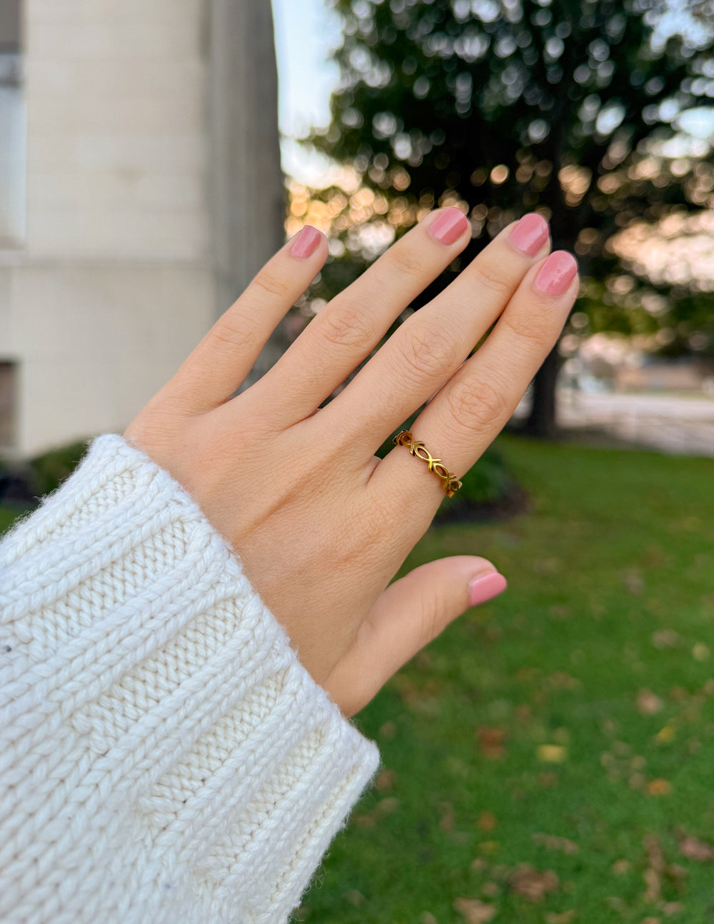 Infinity Jesus Fish Ring Symbol Christian Jewelry