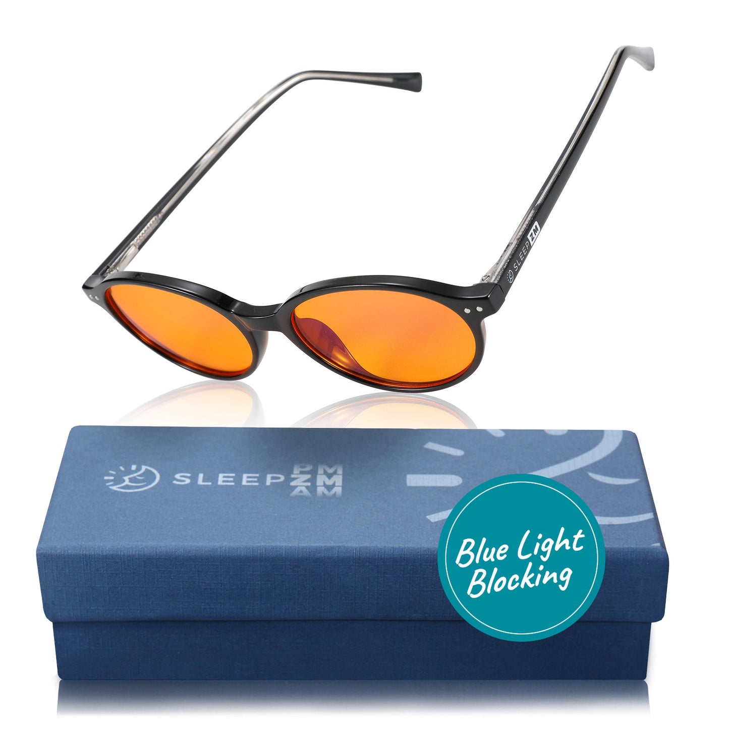 Blue Light Blocking Night-Time Glasses Black Sleep ZM