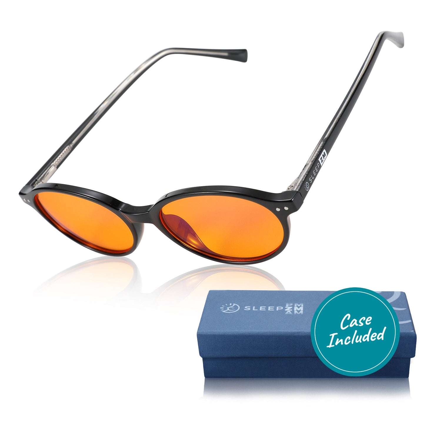 Blue Light Blocking Night-Time Glasses Black Sleep ZM