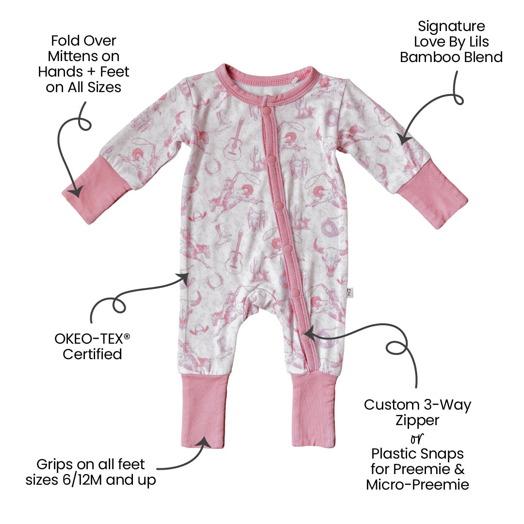 Bamboo Convertible Footie Soft One-Piece with 3-Way Zipper Laree + Co.