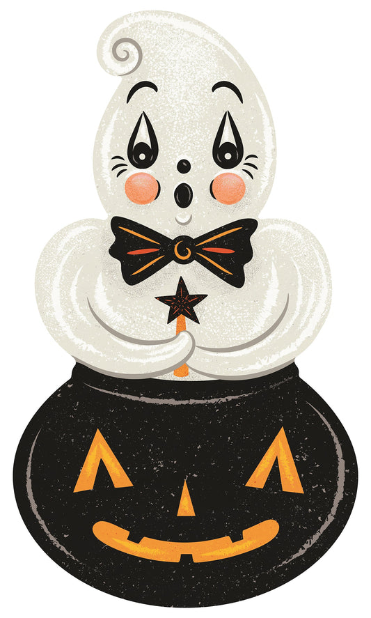 Ghostie in Caudron Die Cut Vinyl Halloween Floor Decor Johanna Parker