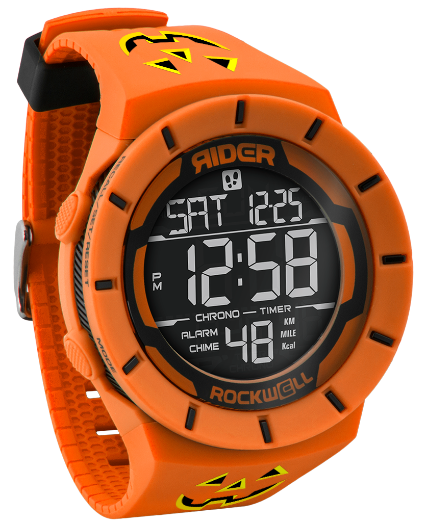 Coliseum Fit™ Orange Black Multifunction Digital Watch Rockwell